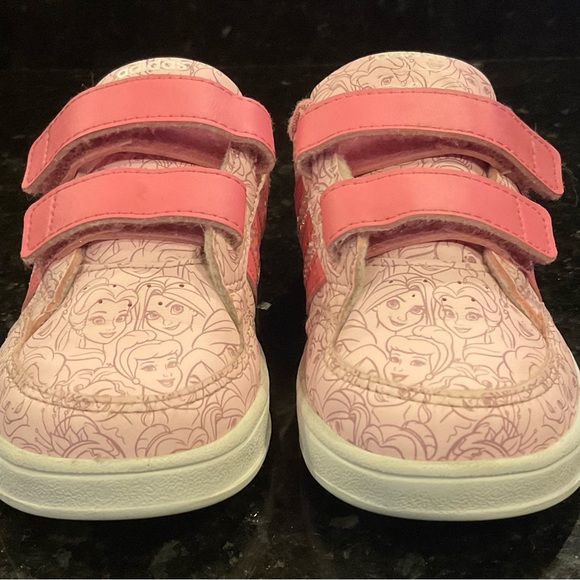 Adidas Girls' Toddler x Disney Princess Breaknet Sneakers Velcro in Pink Sz 8 - Picture 3 of 13